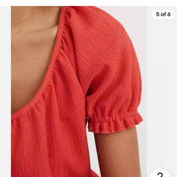 Madewell Texture and Thread Peasant Shirt - Lghtweight, Gathered Scoop-neck- - Picture 4 of 16